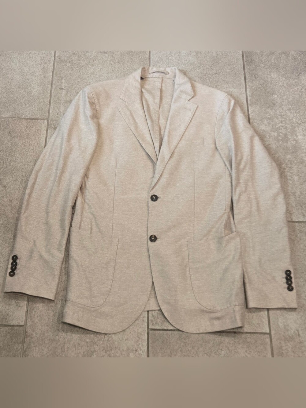 ELEVENTY Milano Men Linen Cotton Blazer Jacket Beige IT 52 US 42 Large Italy